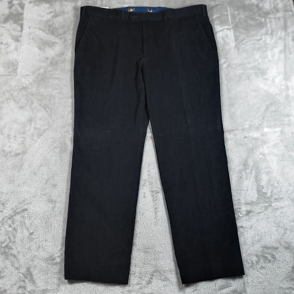 Lauren Ralph Lauren Corduroy Pants Men's 38x28 Black Straight Dress Stretch